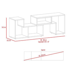 Mesa para TV Ascher, Milán y Blanco, con Espacio para Televisor de hasta 40 Pulgadas