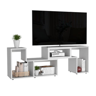 Mesa Para Tv Ascher, Blanco, con Espacio Para Televisor de 50 Pulgadas