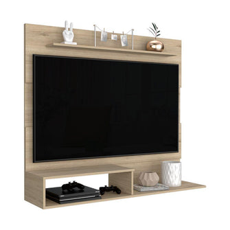 Combo para Sala, Ascher, Incluye Biblioteca, Mesa de Centro, Panel y Mesa para TV, Beige y Blanco