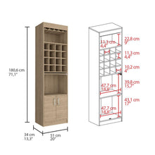 Bar Ascher, Beige, con Dos Puertas y Porta Copas  ZF