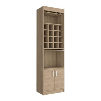 Bar Ascher, Beige, con Dos Puertas y Porta Copas  ZF