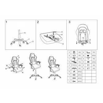 Combo Gamer Havan, incluye Escritorio y Silla Gamer