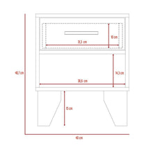 Mesa de Noche Atriz, Caoba, con Un Cajón y Un Entrepaño X2
