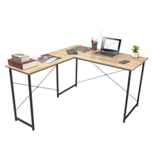 Escritorio en Forma de L, Café claro y Negro