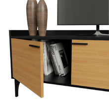Mesa Style para TV 77" 55X180X30cm Negro/Madera