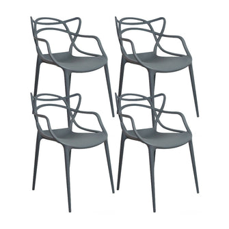Kit por 4 Silla Solna Para Sala Comedor Jardín - Gris
