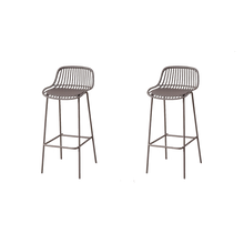 Butaco para Barra Tulum, Color Taupe, Diseño Moderno X2