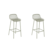 Butaco para Barra Tulum, Color Verde Olivo, Diseño Moderno X2