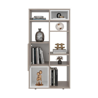 Biblioteca Escalera Momi, Bardolino y Blanco, con espacio para ubicar objetos decorativos