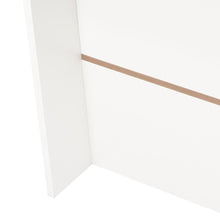 Barra de Cocina Diamante, Blanco y Castaño, con Dos Entrepaños