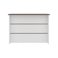Barra de Cocina Diamante, Blanco y Milan, Con Entrepaños