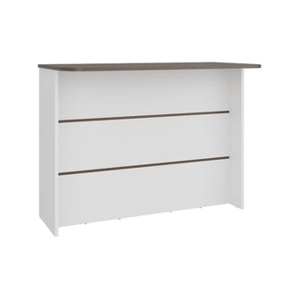 Barra de Cocina Diamante, Blanco y Milan, Con Entrepaños