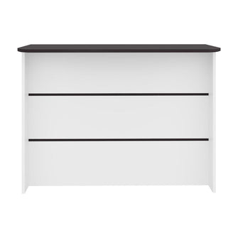 Barra de Cocina Diamante, Kronos Blanco y Kronos Wengue, Con Entrepaños ZF