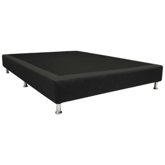 Base Cama Presidencial Woody, Negro, con Tendido de Tablas