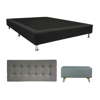 Combo Para Habitación, Incluye Cabecero, Banqueta y Base cama