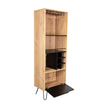 Bar Alto Cleo, Café Claro y Wengue, con Con Espacio Para Porta Vasos y Botellas