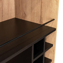 Bar Alto Cleo, Café Claro y Wengue, con Con Espacio Para Porta Vasos y Botellas