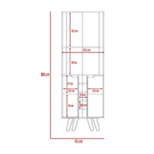 Bar Esquinero Cleo, Café Claro y Wengue, 2 Puertas con Con Espacio Para Porta Vasos y Botellas