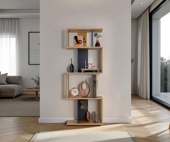 Biblioteca York, Fresno Europeo y Kronos Azul, con espacios para libros y objetos decorativos