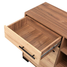 Mesa Auxiliar Marsella, Castaño, Con Cajón Con Riel Extensión Total Y Una Puerta Batiente