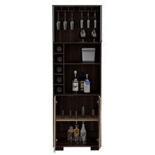 Bar Orus, Caoba y Miel, con Amplio Espacio Para Botellas y Porta Copas