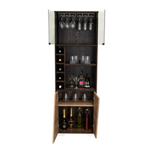 Bar Orus, Caoba y Miel, con Amplio Espacio Para Botellas y Porta Copas