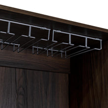 Bar Orus, Caoba y Miel, con Amplio Espacio Para Botellas y Porta Copas