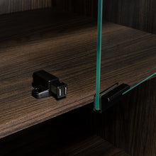 Bar Orus, Caoba y Miel, con Amplio Espacio Para Botellas y Porta Copas