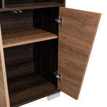 Bar Orus, Caoba y Miel, con Amplio Espacio Para Botellas y Porta Copas