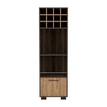 Mueble Multiusos Marsel, Caoba y Miel, con Una Puerta Abatible y Espacio Porta Copas Hc
