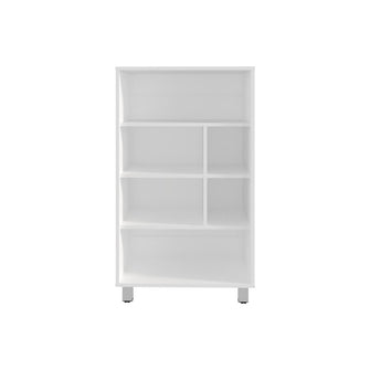 Biblioteca Tonny, Blanco, con Variedad de Espacios Para Libros y Artículos Decorativos ZF