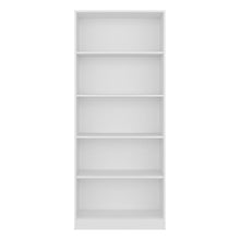 Biblioteca Básica, Blanco, con 4 Entrepaños para Objetos Decorativos y de Fácil Armado ZF