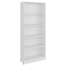 Biblioteca Básica, Blanco, con 4 Entrepaños para Objetos Decorativos y de Fácil Armado ZF