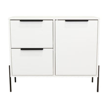 Bar Midas, Blanco Nevado, con Una Puerta Abatible y Dos Cajones