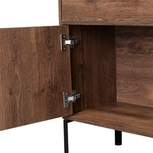 Mesa Auxiliar Sory, Nogal, con Un Cajón y Una Puerta