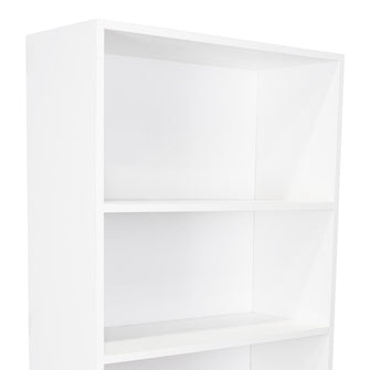 Biblioteca Milán, Blanco Duqueza, con Dos Puertas Abatibles y Cuatro Entrepaños
