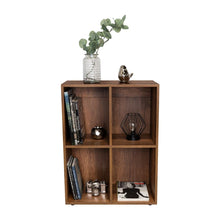 Biblioteca Etto, Cobre, con Entrepaños para Ubicar Objetos Decorativos