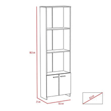 Biblioteca Taira, Caoba, con Dos Puertas y Tres Entrepaños