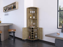 Mueble Multiusos Sharon, Macadamia, con Dos Puertas y Amplio Espacio Para Botellas