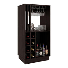 Bar Caoba, Nogal, con 8 Espacios para Botellas de Vino ZF