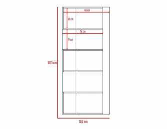 Combo para Sala, Ascher, Incluye Biblioteca, Mesa de Centro, Panel y Mesa para TV, Beige y Blanco