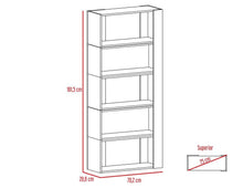 Combo para Sala, Ascher, Incluye Biblioteca, Mesa de Centro, Panel y Mesa para TV, Beige y Blanco