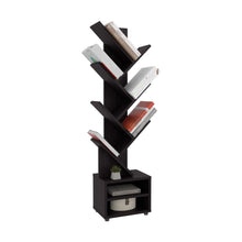 Biblioteca Kings, Fresno Europeo y Wengue, con multiples espacios para ubicar objetos decorativos