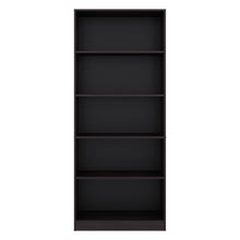 Biblioteca Básica, Wengue, con 4 Entrepaños para Objetos Decorativos y de Fácil Armado ZF