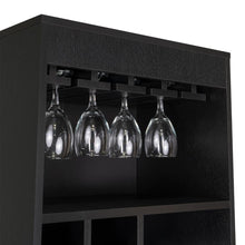 Bar Celeste, Wengue, con Espacio Para Organizar Botellas de Vino y Copas