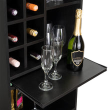Bar Celeste, Wengue, con Espacio Para Organizar Botellas de Vino y Copas