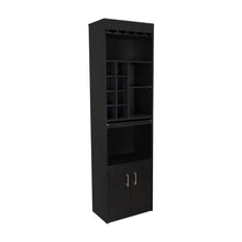 Bar Celeste, Wengue, con Espacio Para Organizar Botellas de Vino y Copas