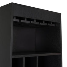 Bar Celeste, Wengue, con Espacio Para Organizar Botellas de Vino y Copas