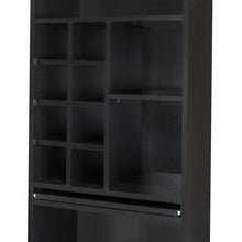 Bar Celeste, Wengue, con Espacio Para Organizar Botellas de Vino y Copas