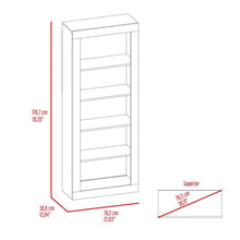 Biblioteca Nuwa, Wengue, con Variedad de Espacios Para Libros y Artículos Decorativos